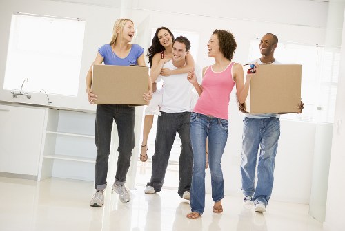Removal team preparing a home move in Roehampton