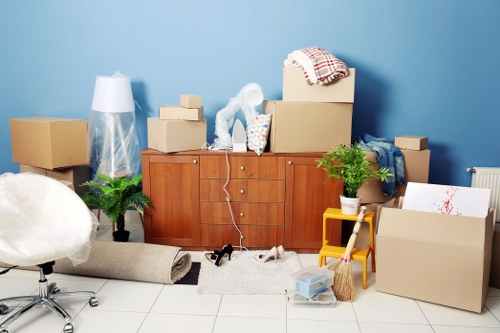 Furniture removal team planning a move in Roehampton