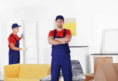 Removal van and moving boxes for a Roehampton home move