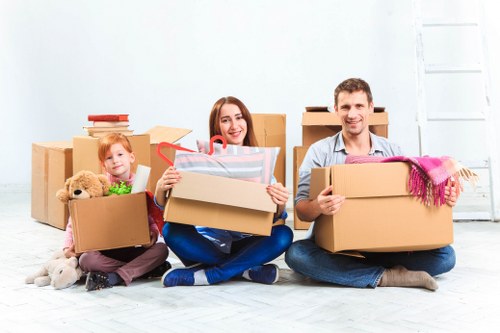 Packing and preparing household items for a Roehampton flat move