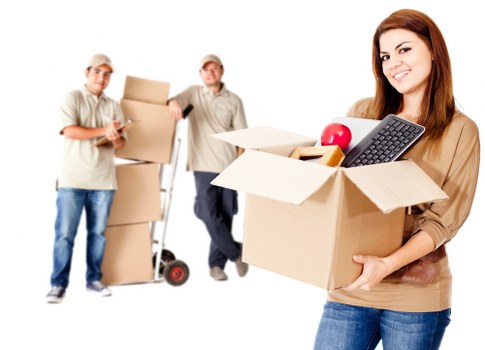 Moving crew managing a delivery with access and parking considerations