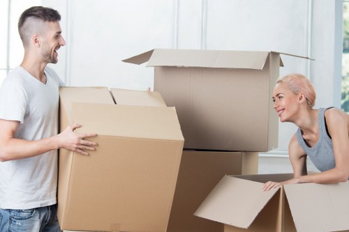 Preparing boxes and furniture for removal truck hire