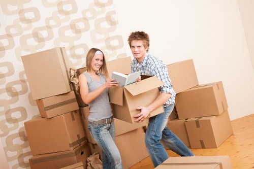 Checklist and packed moving supplies ready for a Roehampton move