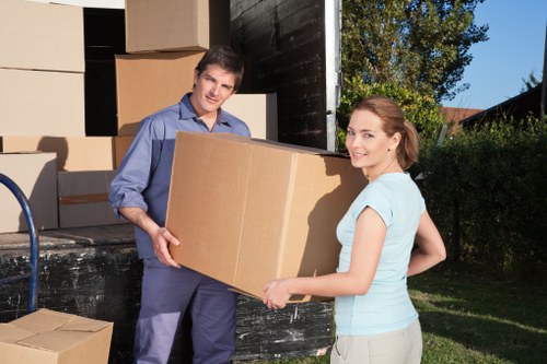 Careful loading of boxes and furniture for a Roehampton apartment removal
